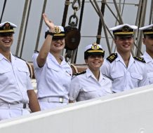 El buque en el que viaja la princesa Leonor zarpa hacia la República Dominicana