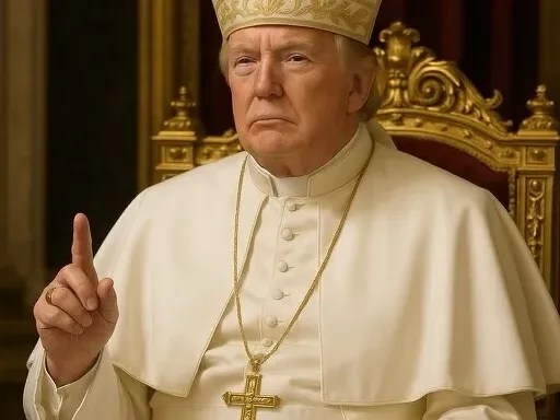 La Conferencia católica en EE.UU. acusa a Trump de burlarse de la fe por foto vestido de papa