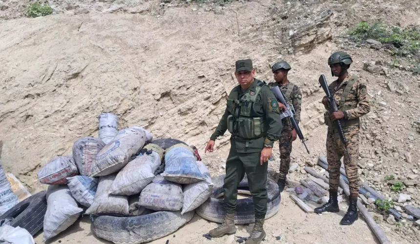 Autoridades incautan carbón y cigarrillos ilegales en operativo en Jimaní