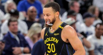 Stephen Curry sale lesionado de partido en Minnesota ante ante los Timberwolves