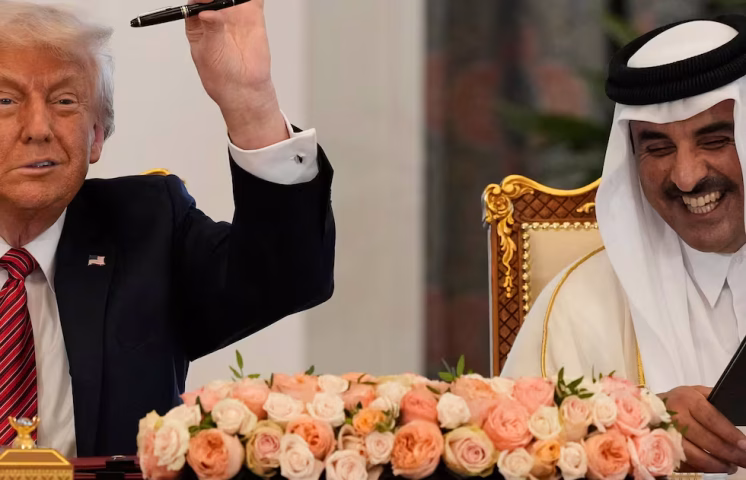 ¡Valorado en 400 millones de dólares! Pentágono acepta lujoso avión donado por Qatar a Trump