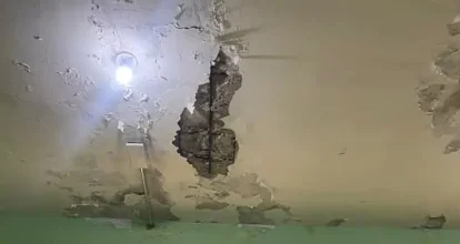 Continúa desprendimientos estructurales en escuela pública de Las Gordas en Nagua 