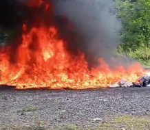 El Inacif destruye cargamento de 300 kilogramos de drogas