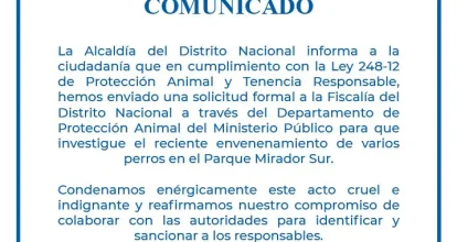 Alcaldía del DN pide investigar envenenamiento de perros en Mirador Sur