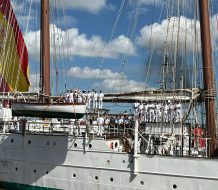 Llega a Santo Domingo el buque escuela Juan Sebastián Elcano con la princesa Leonor a bordo