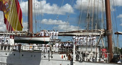 Llega a Santo Domingo el buque escuela Juan Sebastián Elcano con la princesa Leonor a bordo