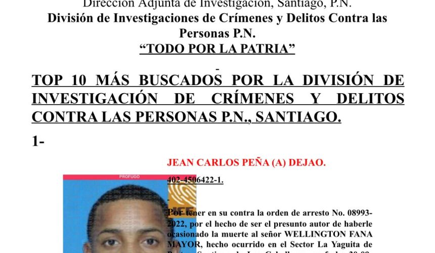 Cae abatido presunto delincuente acusado de homicidio en Santiago; era uno de los mas buscados