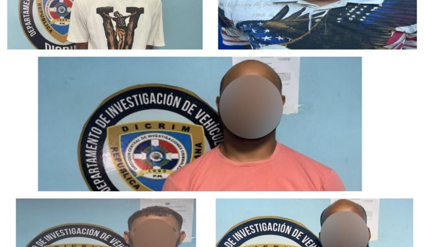 Desmantelan presunta banda dedicada al robo de vehículos en plazas de EGS y SC