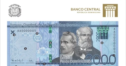 Banco Central pondrá en circulación nuevos billetes de RD$2,000 a partir del 12 de mayo