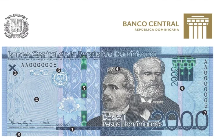 Banco Central pondrá en circulación nuevos billetes de RD$2,000 a partir del 12 de mayo