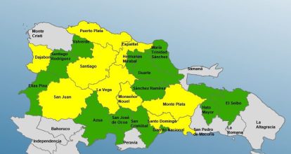 COE emite alerta para 22 provincias y el Distrito Nacional por lluvias