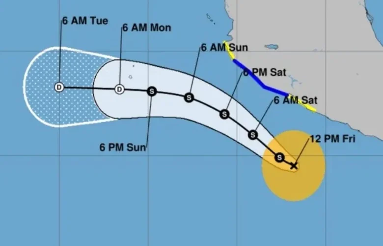 Tormenta tropical Dalila se desarrolla frente a costas del Pacífico mexicano
