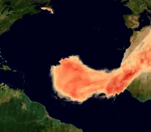 Gran nube de polvo sahariano entra al Caribe rumbo a EE. UU.