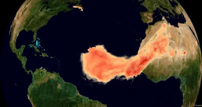 Gran nube de polvo sahariano entra al Caribe rumbo a EE. UU.