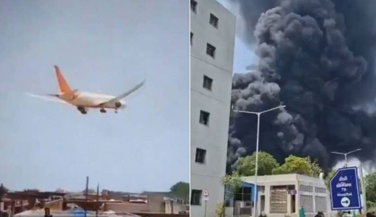 Momento exacto en el que se estrella avión de Air India; iban a bordo 242 pasajeros