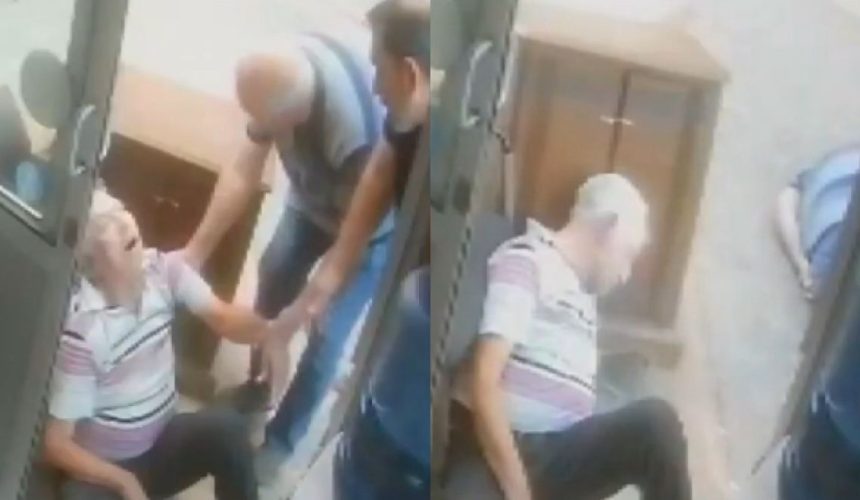 Cámara de seguridad capta momento en que dos taxistas amigos mueren de un infarto