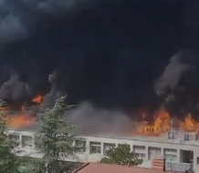 Fuerte incendio en la Universidad de Tuscia, Italia