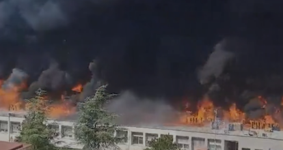 Fuerte incendio en la Universidad de Tuscia, Italia