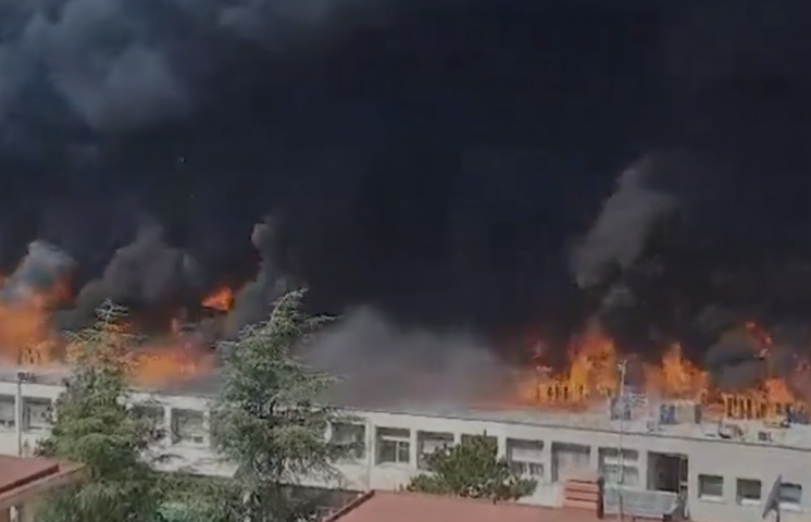 Fuerte incendio en la Universidad de Tuscia, Italia