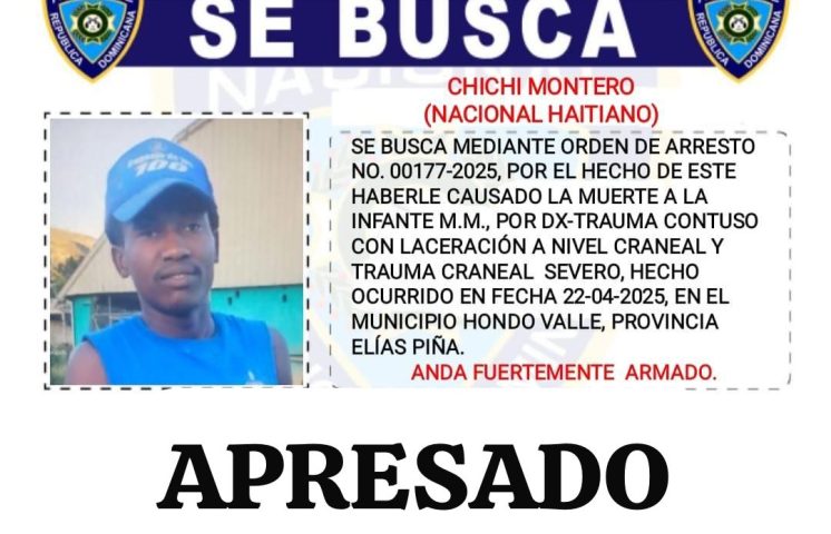 PN apresa hombre acusado de causar la muerte a niña de cinco meses en Hondo Valle, Elías Piña