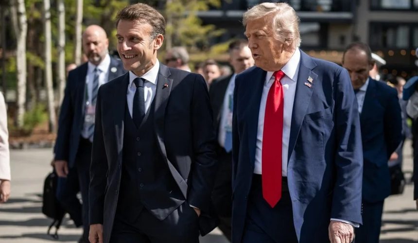 Trump critica a Macron y dice que no abandonó el G7 para negociar un alto el fuego entre Irán e Israel