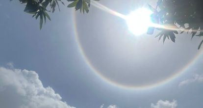 Halo solar sorprende a ciudadanos al mediodía de este lunes en RD 
