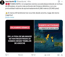 Al menos 20 temblores se han registrado desde anoche por “enjambre sísmico”, según analista