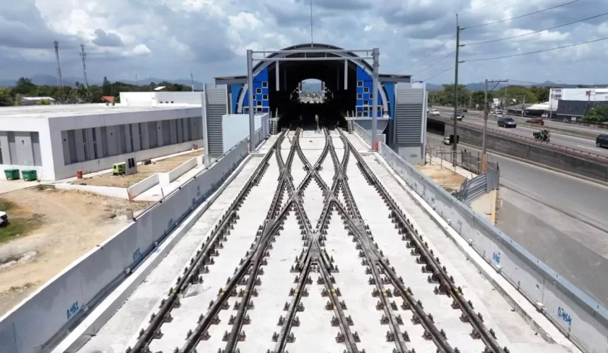 OPRET concluye colocación de rieles en la Línea 2C del Metro de Santo Domingo
