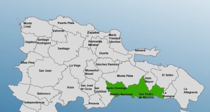 COE emite alerta verde por vaguada que afectará a dos provincias y el Distrito Nacional