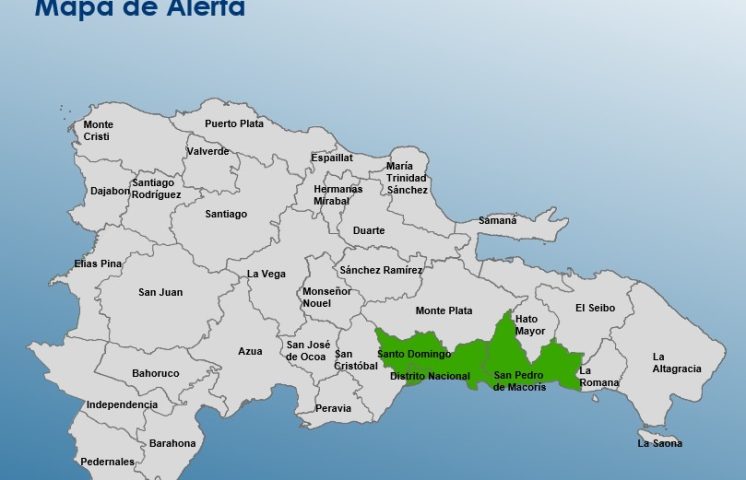 COE emite alerta verde por vaguada que afectará a dos provincias y el Distrito Nacional