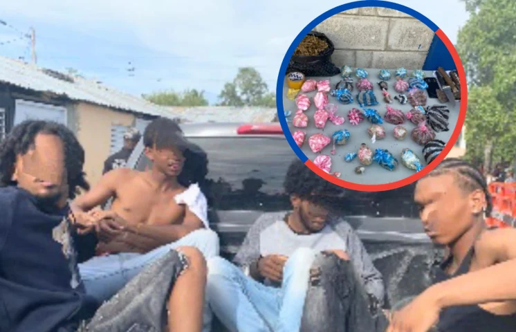 PN y MP apresan a cuatro hombres en posesión de 3,888 gramos de drogas