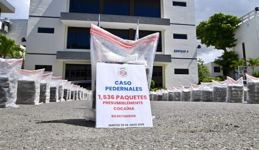 Intervienen lancha con más de 1.5 toneladas de supuesta cocaína en Pedernales