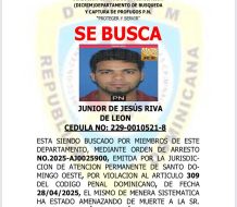 PN busca a hombre acusado de presuntamente amenazar de muerte de forma reiterada a una mujer en SDO