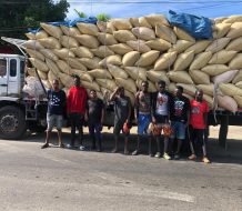 Ejército detiene camión con haitianos indocumentados ocultos entre sacos de paja de arroz en Hatillo Palma