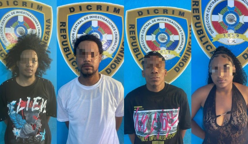 Policía apresa a cuatro personas en persecución en Puerto Plata; ocupan armas y chaleco antibalas