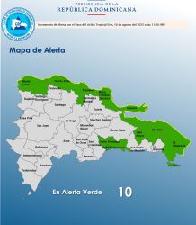 El COE coloca en alerta amarilla toda la zona costera del país por huracán Erin