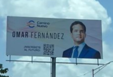 Camino Nuevo inicia despliegue de más de 100 vallas en apoyo a Omar Fernández