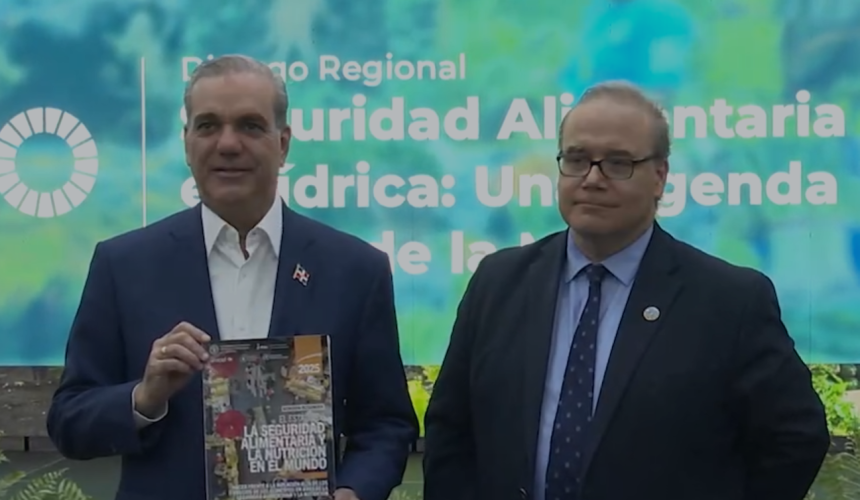 FAO afirma que RD reduce subalimentación del 8.7% en 2019 al 3.6% en 2025 