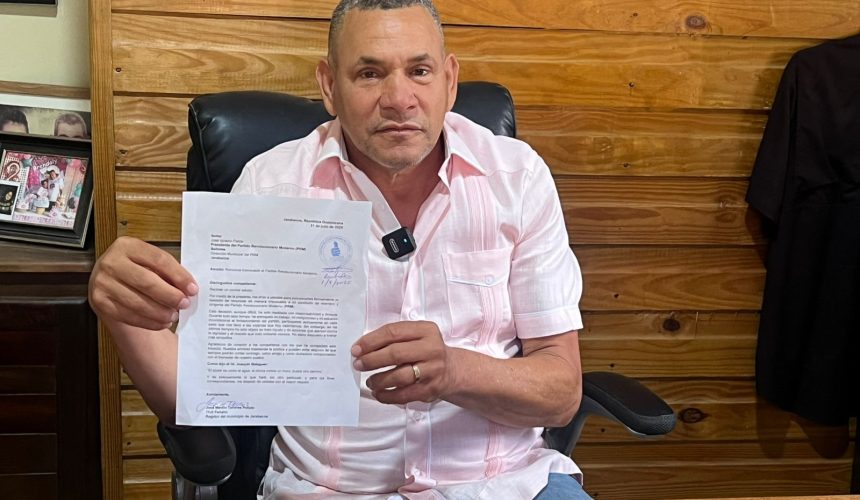 Regidor de Jarabacoa renuncia del PRM: “No me han escuchado”