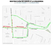 Inicia la cuarta fase de restricción de giros a la izquierda en la John F. Kennedy y 27 de Febrero