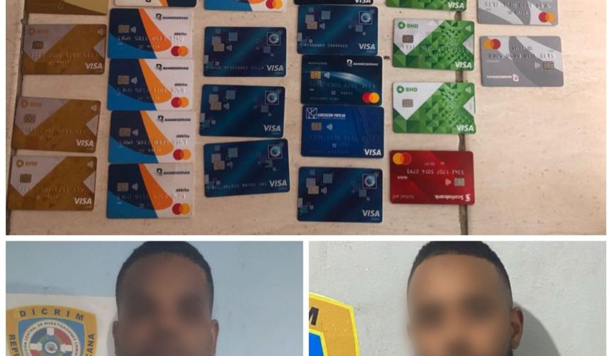 Apresan “El Tuerto” y “Papacito” por presunto fraude con tarjetas bancarias en Santiago