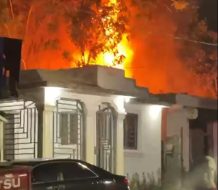 Incendio consume vivienda en barrio La Loma de Quisqueya, San Pedro de Macorís