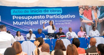 Alcaldesa Betty Gerónimo da primer palazo para construcción de obras del Presupuesto Participativo por más de RD$53 MM
