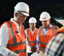 Abinader supervisa construcción del paso a desnivel en Pintura