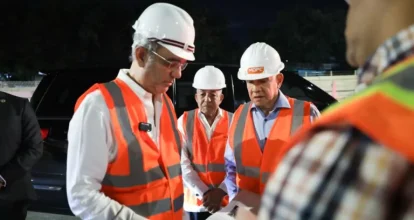 Abinader supervisa construcción del paso a desnivel en Pintura