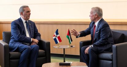 Abinader se reúne con el Rey de Jordania Abdalá II bin Al-Hussein