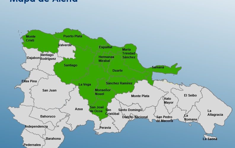 Aumentan a 12 las provincias en alerta lluvias