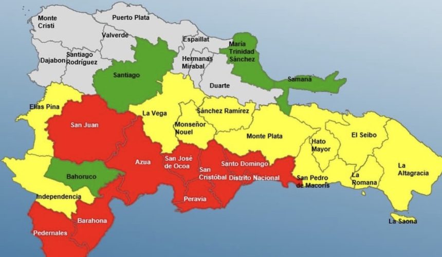 COE coloca ocho provincias en alerta roja por tormenta tropical Melissa
