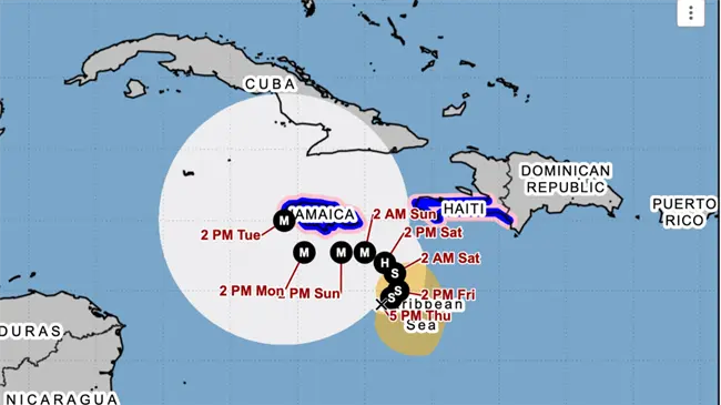 Tormenta tropical Melissa amenaza con lluvias catastróficas en República Dominicana
