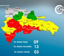 COE mantiene 8 provincias y al Distrito Nacional en alerta roja por tormenta Melissa